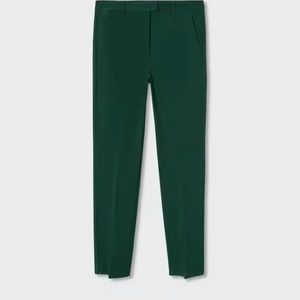 Mango dark green suit pants